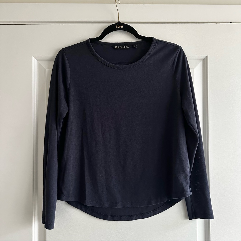 Athleta Dark Blue Long Sleeve Top